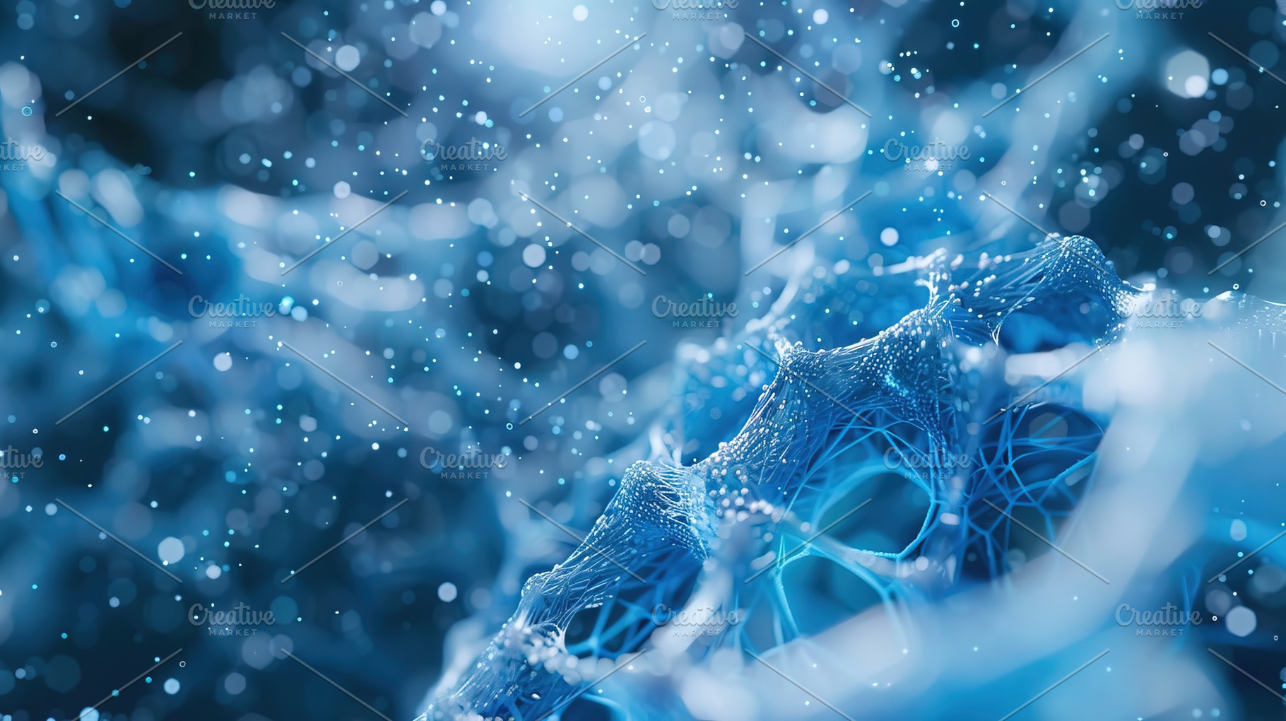 Abstract Blue Molecular Network, a Health & Medical Photo by Ales Munt