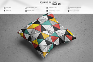 Square Pillow Mock-Up