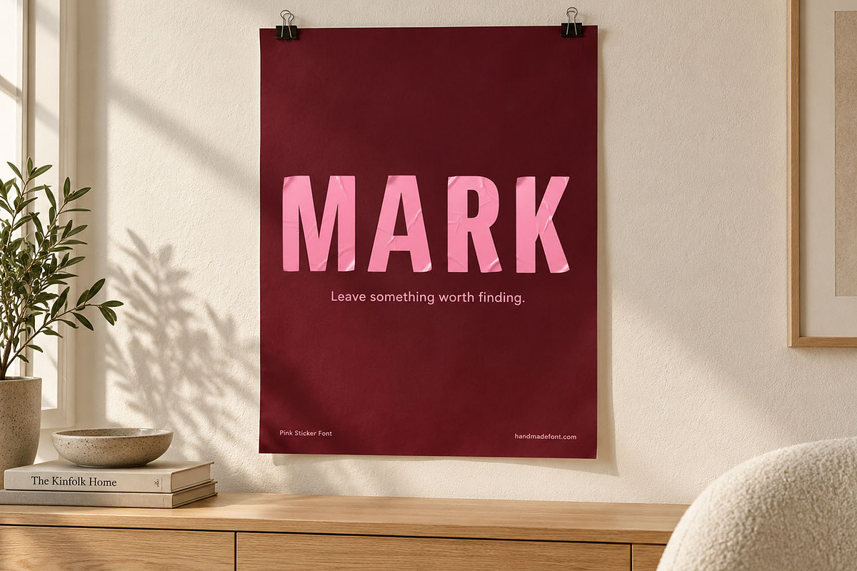 Pink Sticker Font, a Sans Serif Font by Handmadefont (Photo 11 of 15)