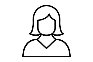 Female Line Icon, an Icon by Pexelpy