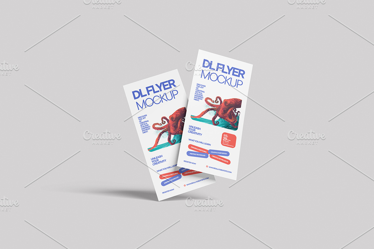 Clean DL Flyer Mockup, an Advertising Mockup by Gatamotion (Photo 5 of 5)