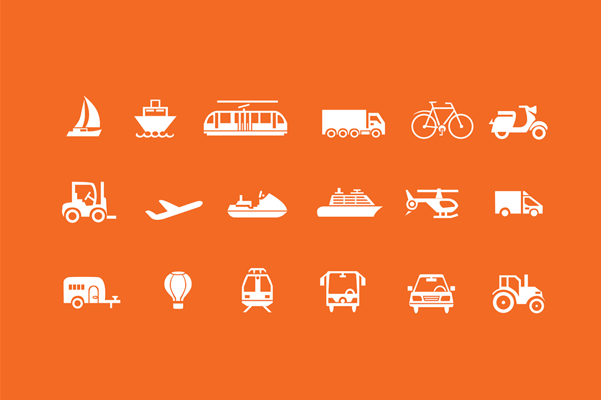 18 Travel & Transport Icons