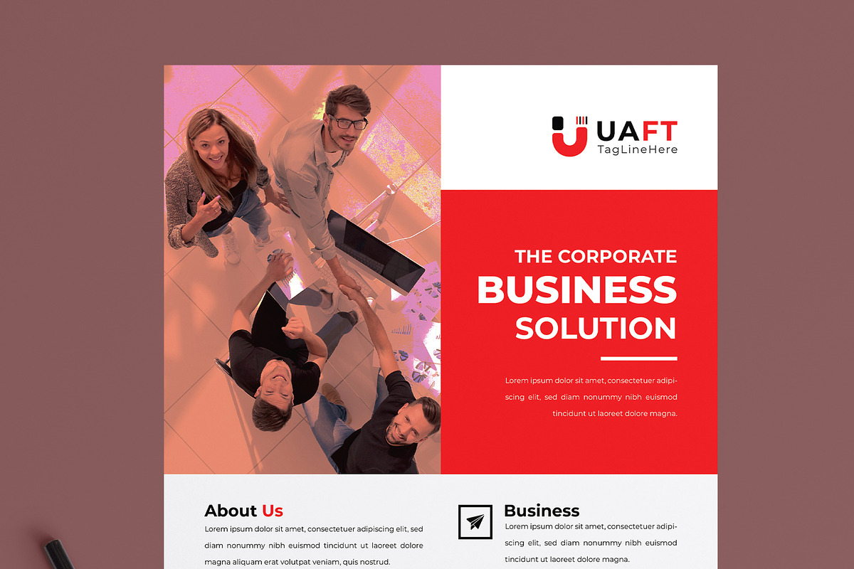 Corporate Business Solution Flyer, a Flyer Template by MightyDesign (Photo 4 of 8)