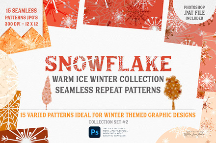 Snowflake Patterns Warm Ice Set