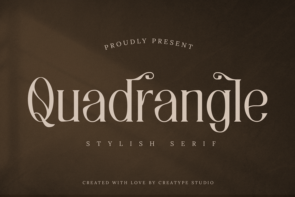 Quadrangle Stylish Serif, a Serif Font by Creatype Studio (Photo 1 of 10)