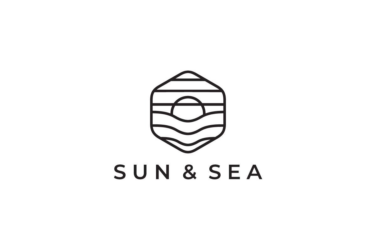 Sun and Sea Geometric Monoline Logo, a Branding & Logo Template by yopie (Photo 2 of 3)