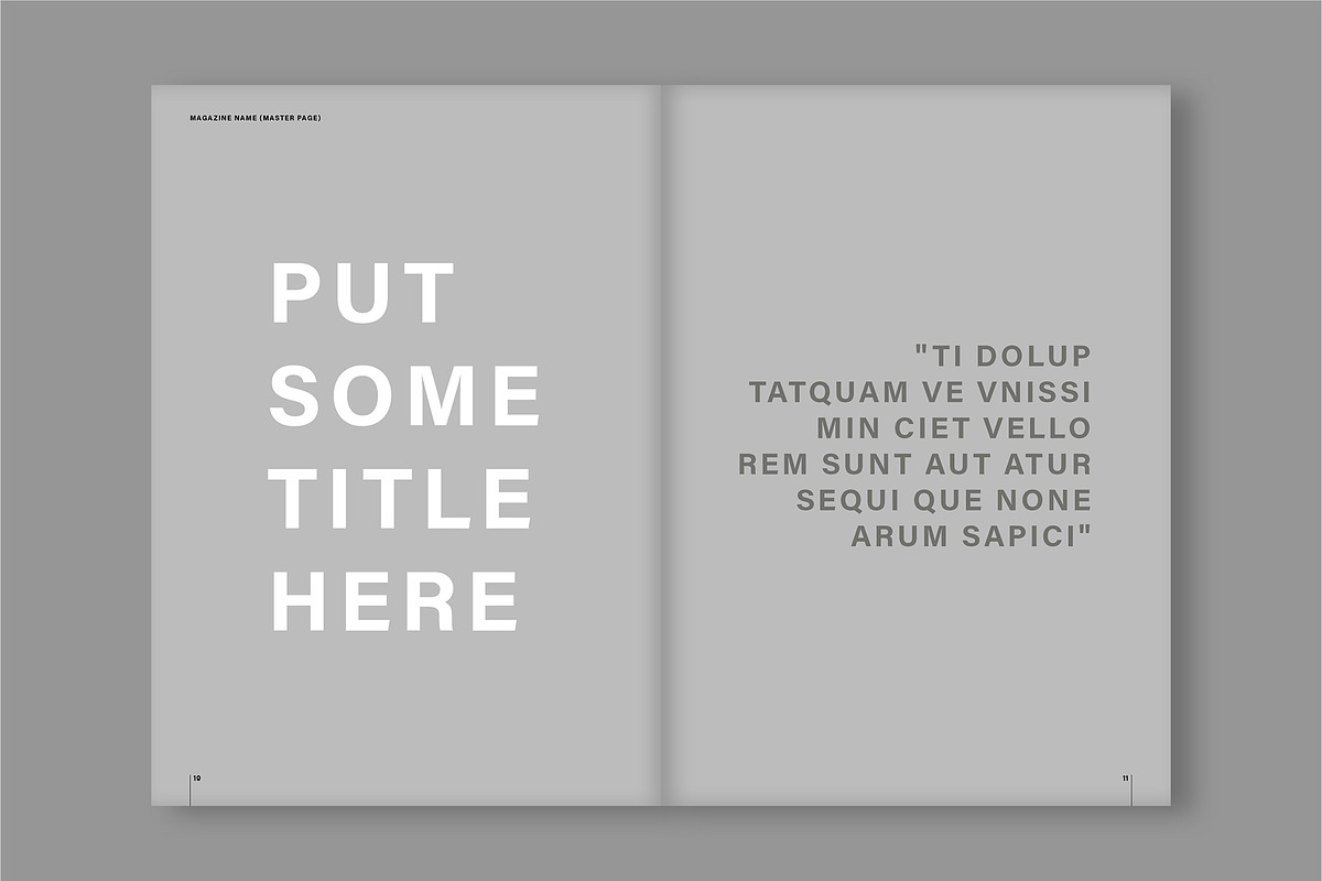 Modern Magazine Layout (A4+US), a Magazine Template by tomsarraipodesign (Photo 7 of 21)