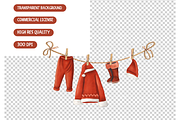 Christmas Laundry Clipart Set, an Illustration by TatiMockup (Thumbnail 4 of 4)