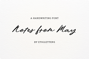 Notes from May Handwritten Font, a Handwritten Font by etigletters (Thumbnail 2 of 7)