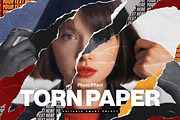 Torn Paper Photo Effect Template, a Layer Style Add-On by DesignerCandies (Thumbnail 1 of 6)