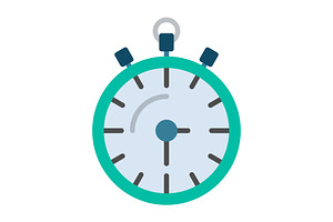 Stopwatch Flat Icon, a Duotone Icon by Pexelpy