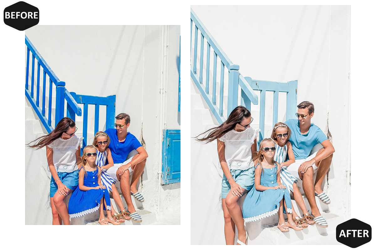 12 Real Santorini Lightroom Presets, a Preset Add-On by Hue Palettte Studio (Photo 4 of 10)