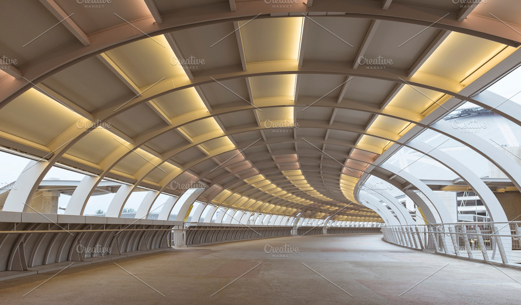 Curved bridge