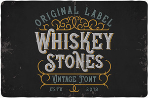 Whiskey Stones Typeface, a Script Font by VozzyStock