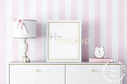 Portrait Frame in Baby Room Mock-up, a Poster Template by Mockup Shop (Thumbnail 1 of 2)