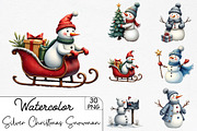 Silver Christmas Snowman Sublimation, an Illustration by CrexoraLab (Thumbnail 1 of 5)
