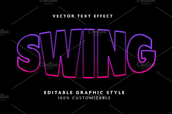 Zigzag Neon Text Effect preview 3