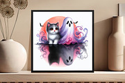 Halloween Cat And Smoky Ghost Clipar, an Icon by DreamCafeArt (Thumbnail 5 of 7)