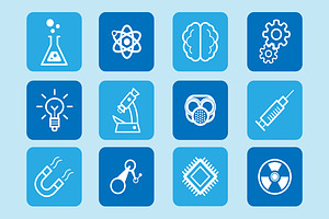Science, medicine & health icons