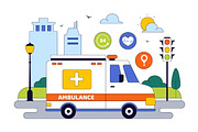 10 Ambulance Vehicle Illustration, a Healthcare Illustration by denayunebgt (Thumbnail 4 of 4)