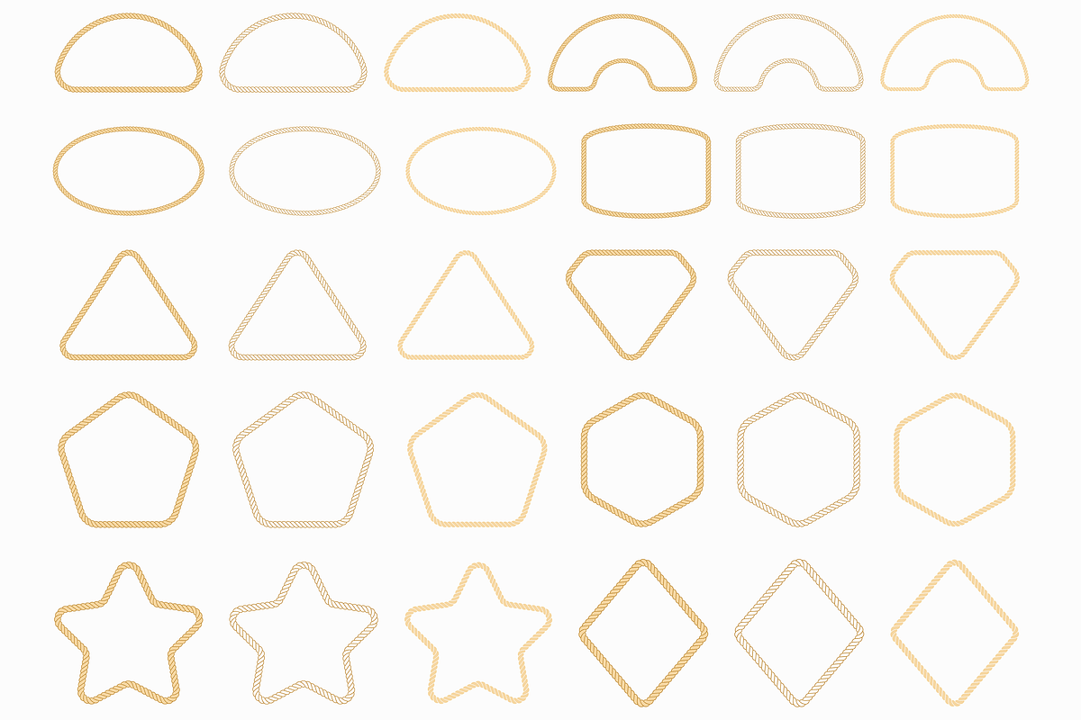 Rope Frame Label SVG PNG Bundle, a Decorative Illustration by Kusumaillustration (Photo 13 of 15)