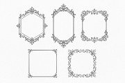 Vintage Frame Bundle, Baroque Border, a Decorative Illustration by Pretty Meerkat (Thumbnail 6 of 7)