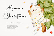 Meowy Christmas collection, an Animal Illustration by AfonshinaArt (Thumbnail 1 of 9)
