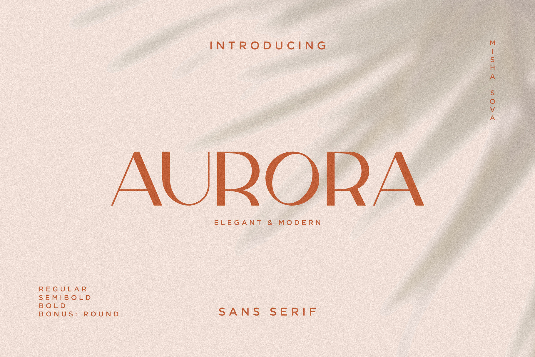 Aurora - Elegant & Modern Sans Serif, a Sans Serif Font by Misha Sova