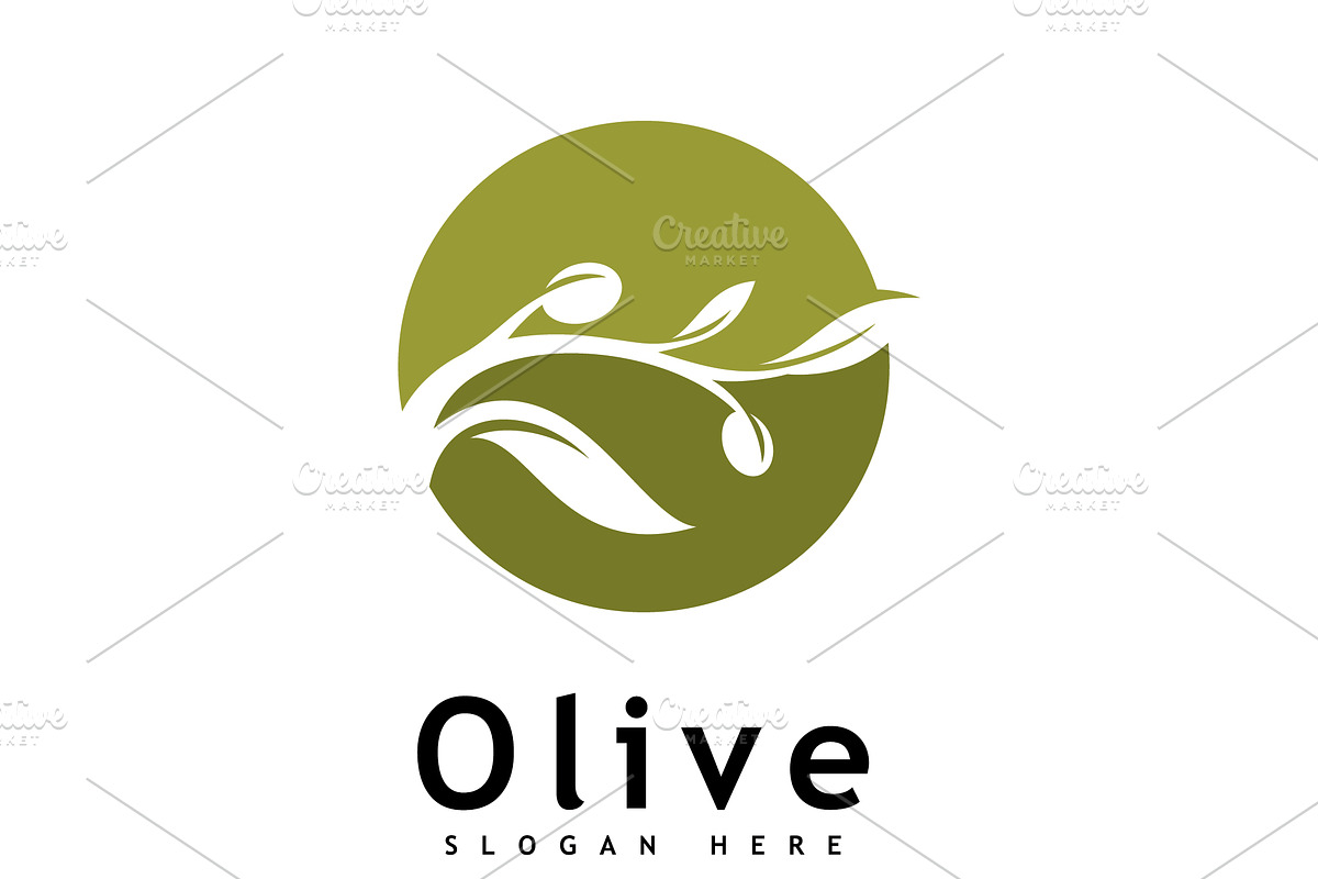Olive oil logo design vector, a Branding & Logo Template by T.Vooka