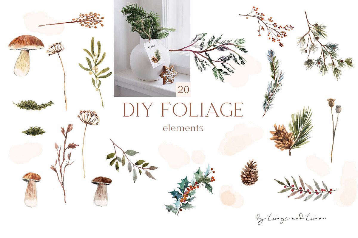 Watercolor Christmas Scenes, an Animal Illustration by Twigs and Twine (Photo 12 of 15)