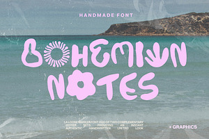 Bohemian Notes Bold Handmade Font, a Handwritten Font by Laras Wonderland