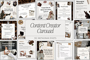 Content Creator Carousel Templates, a Social Media Template by ZenSocialDesigns (Thumbnail 1 of 9)