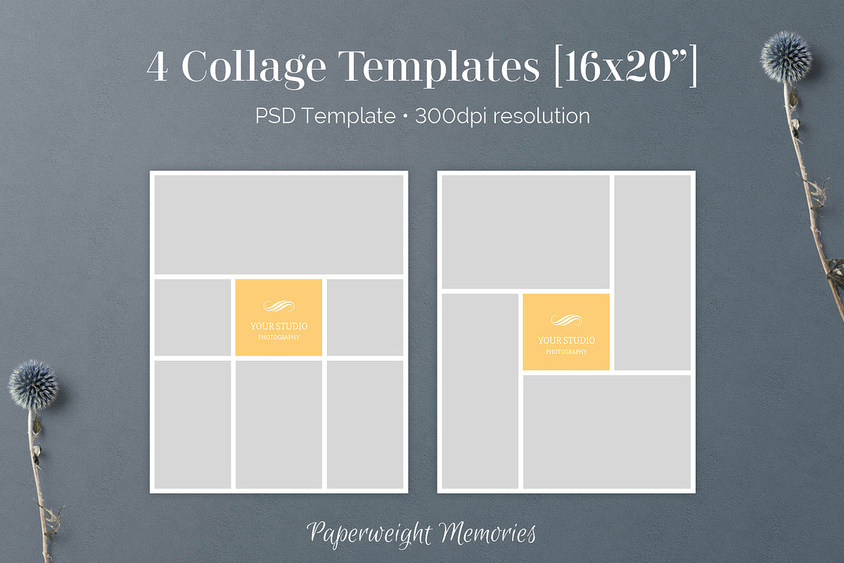 4 16x20 PSD Collage Board Templates, a Templates & Theme by Paperweight Memories (Photo 6 of 6)