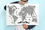 Typography World Map., an Illustration by Moloko88 (Thumbnail 2 of 7)