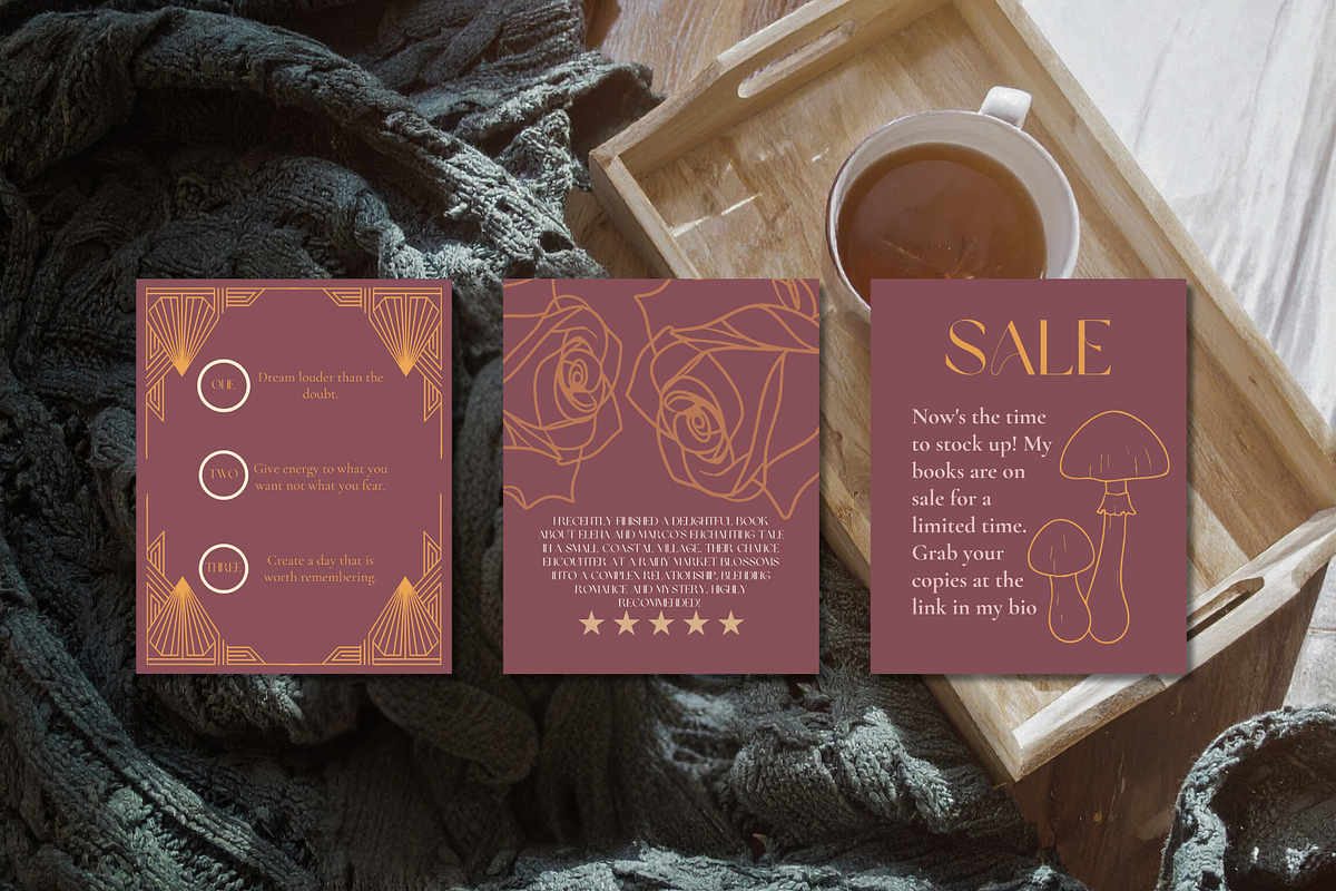 Moody Bookstagram Templates preview 6