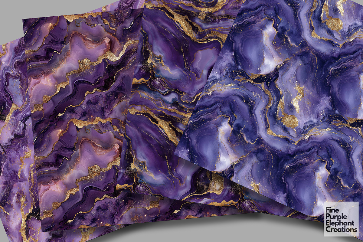 Purple Marble Texture Granite Stone, a Pattern Graphic by Fine Purple Elephant (Photo 2 of 5)