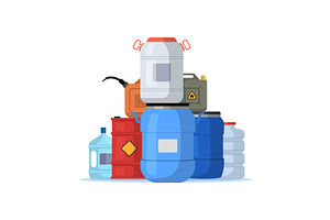 Tank. plastic and steel containers, an Illustration by Onyx