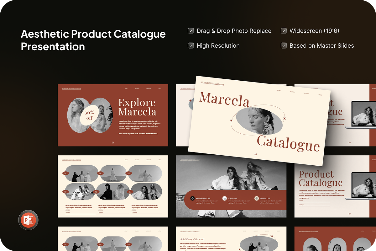 Product Catalogue PowerPoint, a Presentation Template by SquidPixey (Photo 1 of 7)