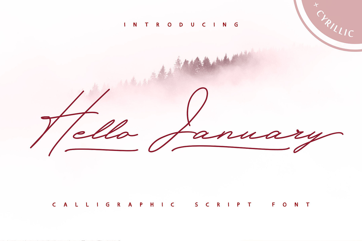 Hello January cursive font Cyrillic, a Script Font by IraDvilyuk (Photo 20 of 20)