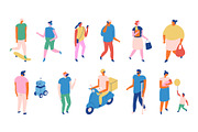 Flat vector people lifestyle bundle, a Person Illustration by Vector_Art (Thumbnail 11 of 27)
