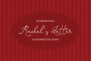 Rachel's Letter Font, a Handwritten Font by AnnArt