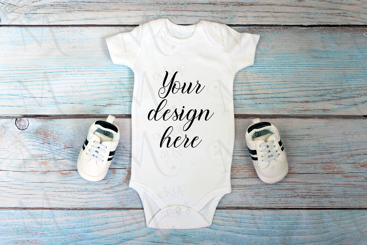 29 Baby Bodysuit mockup bundle., a Print Template by MockupMarket (Photo 19 of 30)