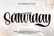 Saturday | Script Font, a Handwritten Font by Scratchones (Thumbnail 1 of 9)