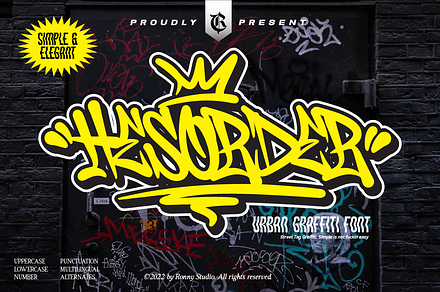 Hesorder Urban Graffiti Font, a Blackletter Font by Ronny Studio
