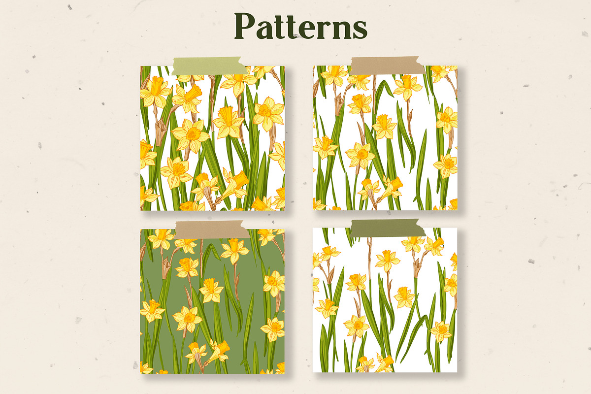 Daffodils. Sketch spring flowers, an Illustration by irina.vaneeva (Photo 2 of 4)