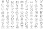 Dog Head Silhouettes Bundle, an Object Graphic by pet design shop (Thumbnail 6 of 12)