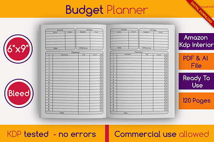Budget Planner • KDP Interior