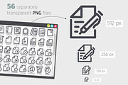 Document Line Icons Set, an Outline Icon by Voysla's Shop (Thumbnail 3 of 4)