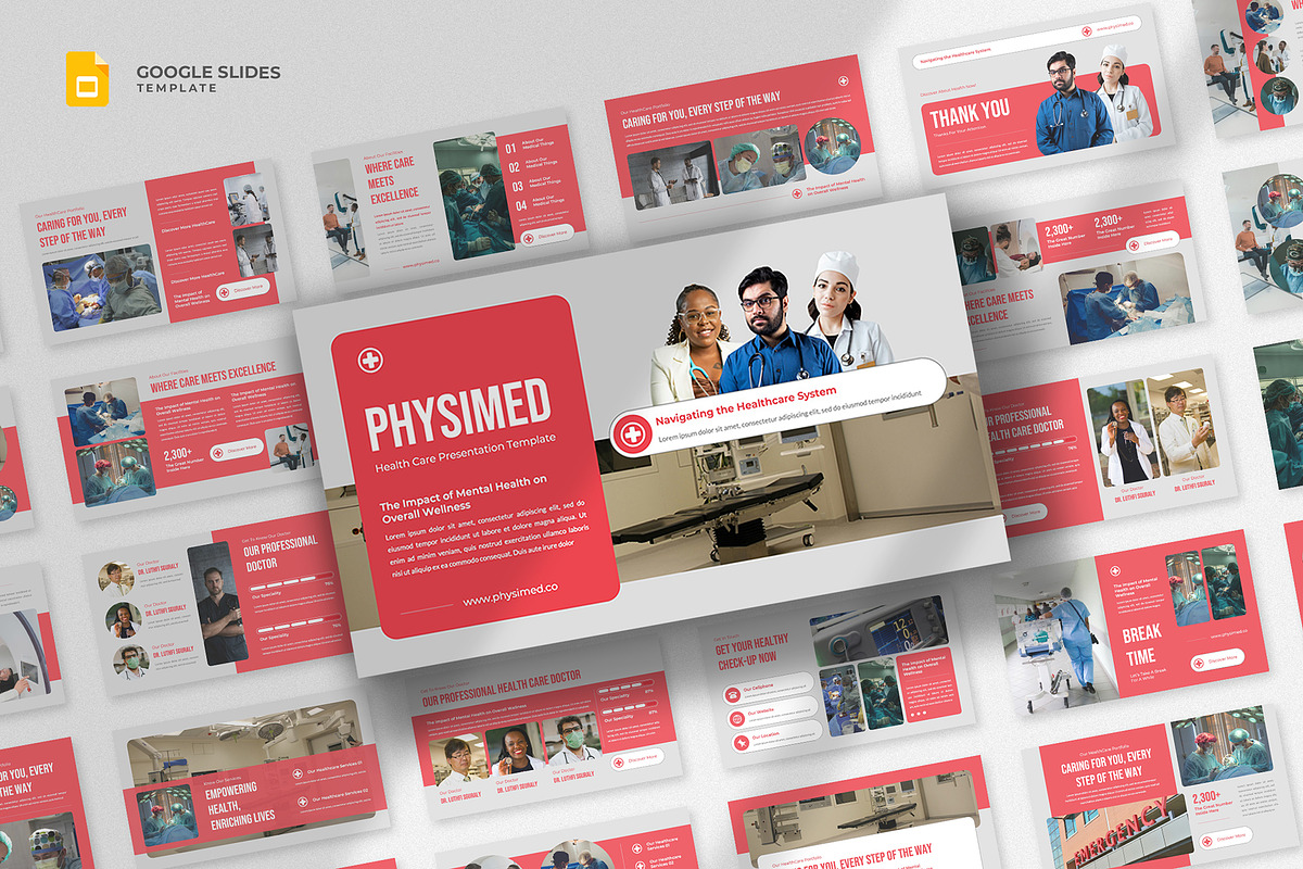 Medical Healthcare Google Slides, a Design Template by fluffstudio (Photo 1 of 4)