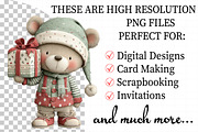 Christmas Teddy Bear Clipart, an Illustration by Daily.Designs (Thumbnail 2 of 5)